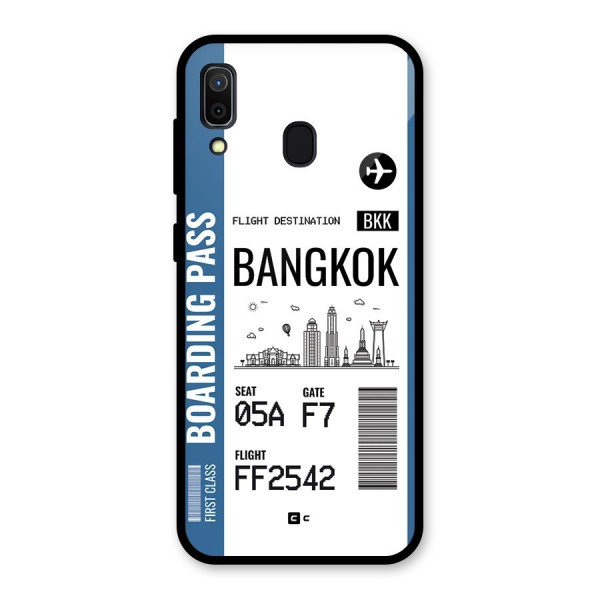 Bangkok Boarding Pass Glass Back Case for Galaxy A30