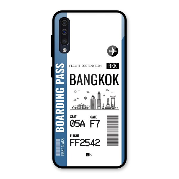 Bangkok Boarding Pass Glass Back Case for Galaxy A50