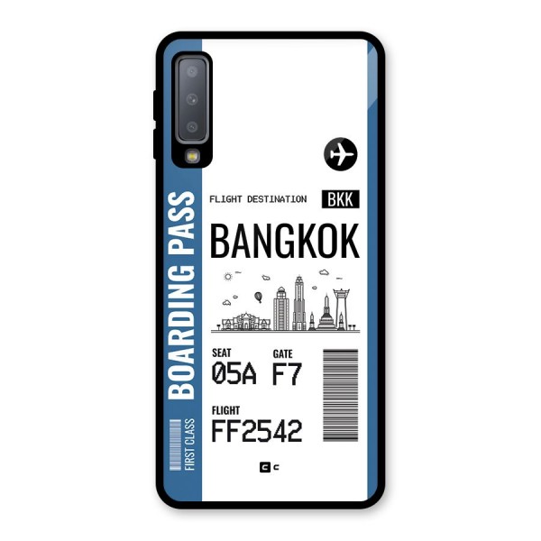 Bangkok Boarding Pass Glass Back Case for Galaxy A7 (2018)