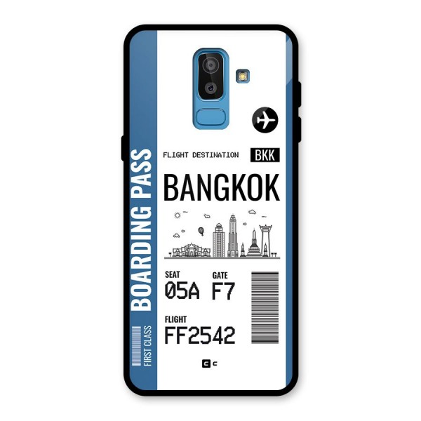 Bangkok Boarding Pass Glass Back Case for Galaxy J8