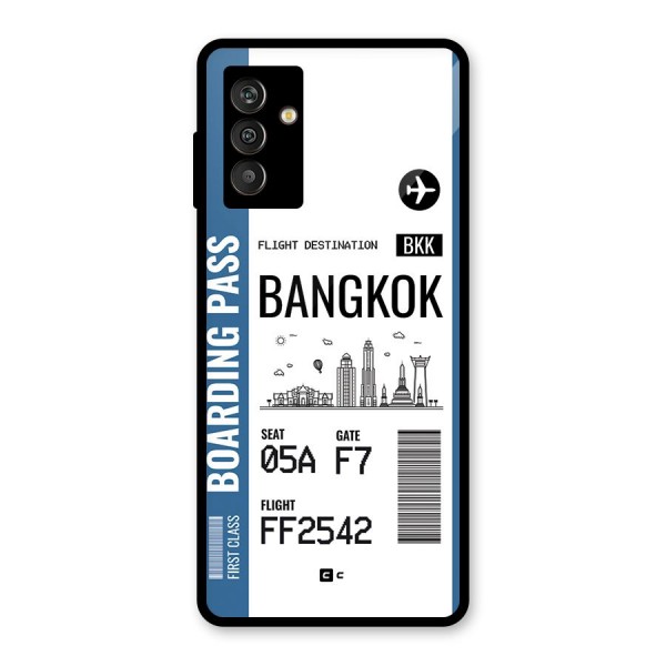 Bangkok Boarding Pass Glass Back Case for Galaxy M13