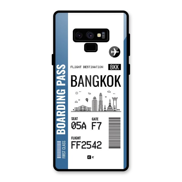 Bangkok Boarding Pass Glass Back Case for Galaxy Note 9