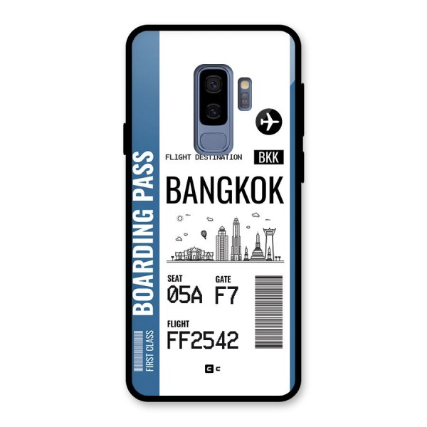 Bangkok Boarding Pass Glass Back Case for Galaxy S9 Plus