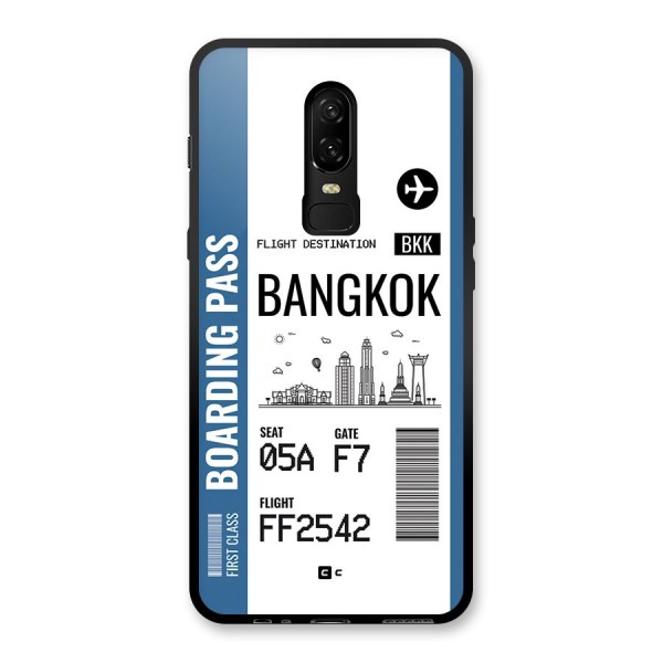 Bangkok Boarding Pass Glass Back Case for OnePlus 6