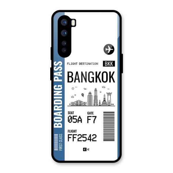 Bangkok Boarding Pass Glass Back Case for OnePlus Nord