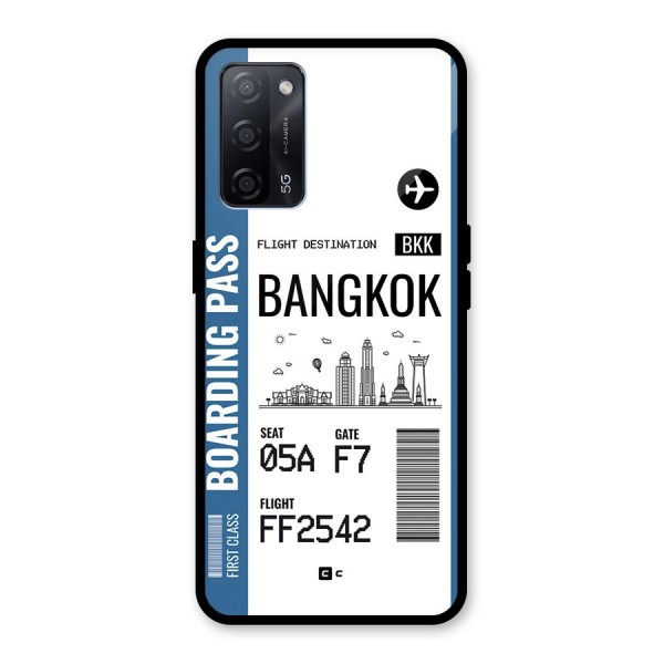 Bangkok Boarding Pass Glass Back Case for Oppo A53s 5G