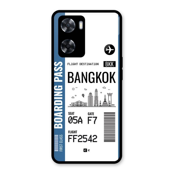 Bangkok Boarding Pass Glass Back Case for Oppo A57 2022