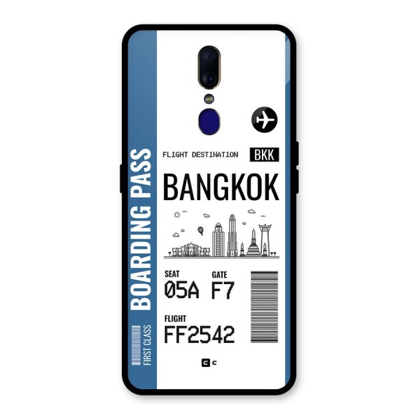 Bangkok Boarding Pass Glass Back Case for Oppo F11