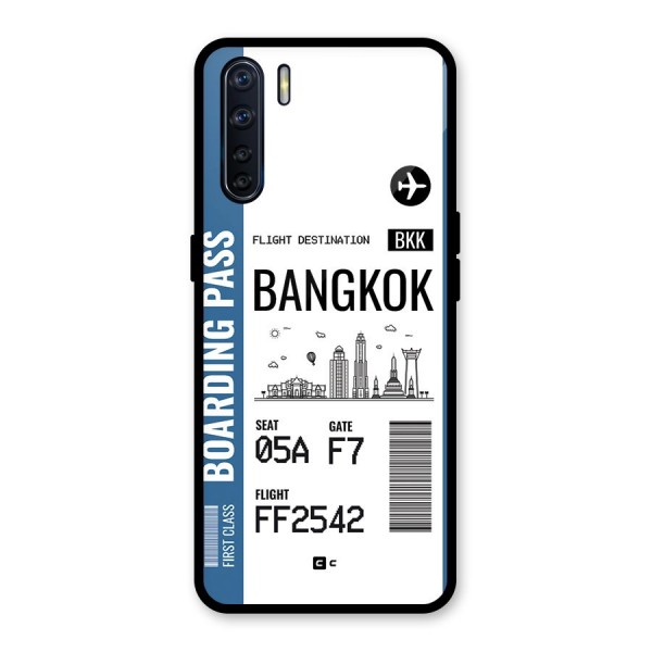 Bangkok Boarding Pass Glass Back Case for Oppo F15