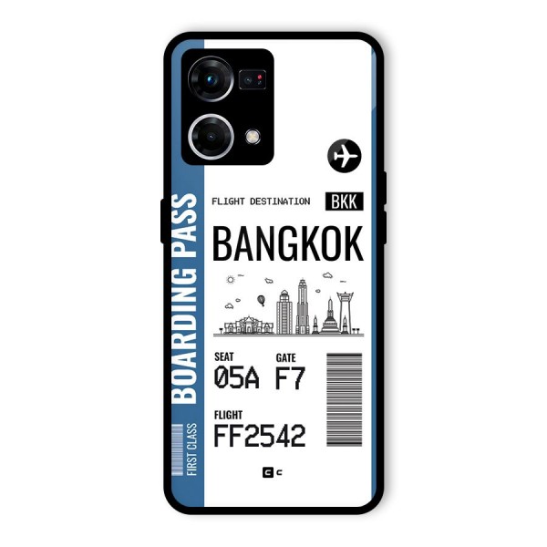 Bangkok Boarding Pass Glass Back Case for Oppo F21 Pro 4G