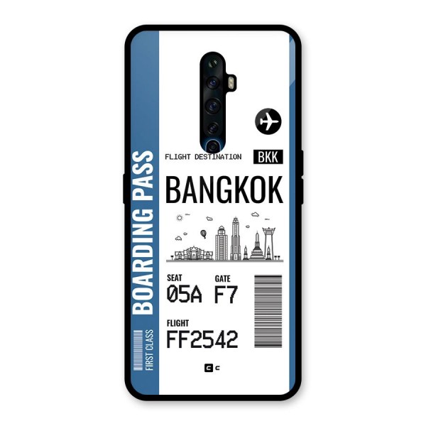 Bangkok Boarding Pass Glass Back Case for Oppo Reno2 F