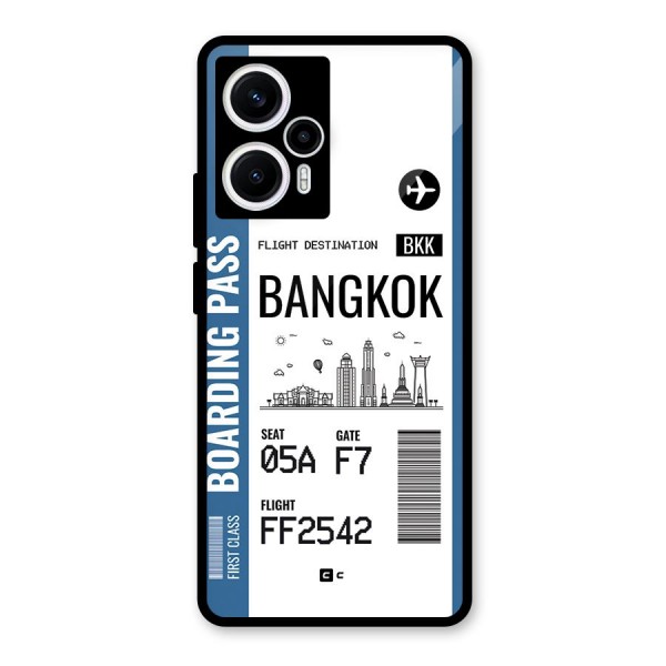 Bangkok Boarding Pass Glass Back Case for Poco F5