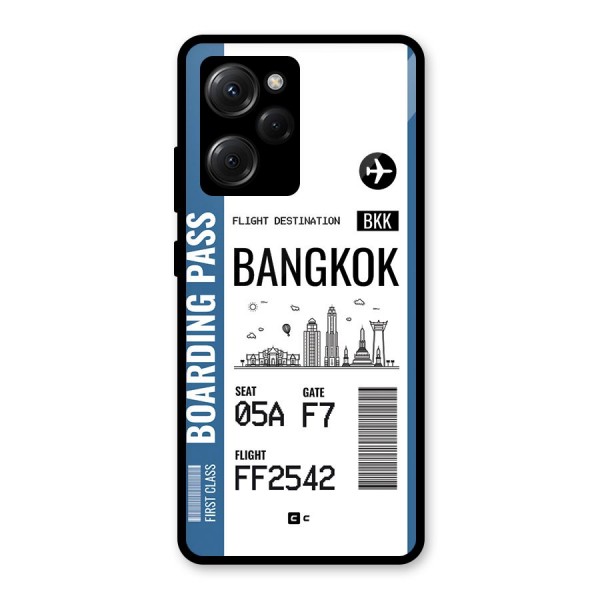 Bangkok Boarding Pass Glass Back Case for Poco X5 Pro