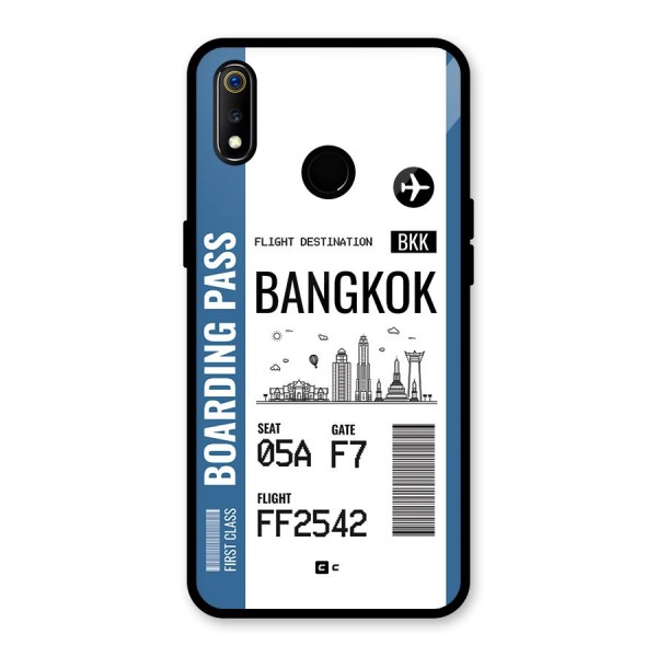 Bangkok Boarding Pass Glass Back Case for Realme 3