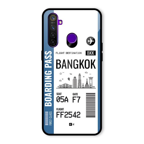 Bangkok Boarding Pass Glass Back Case for Realme 5 Pro