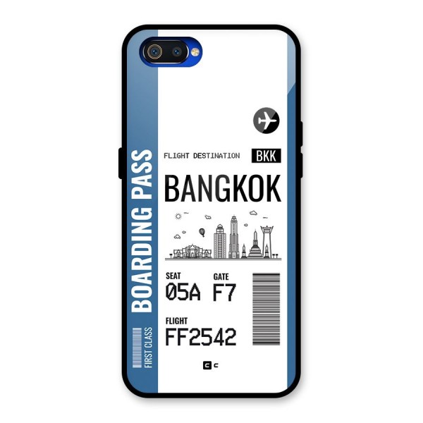 Bangkok Boarding Pass Glass Back Case for Realme C2