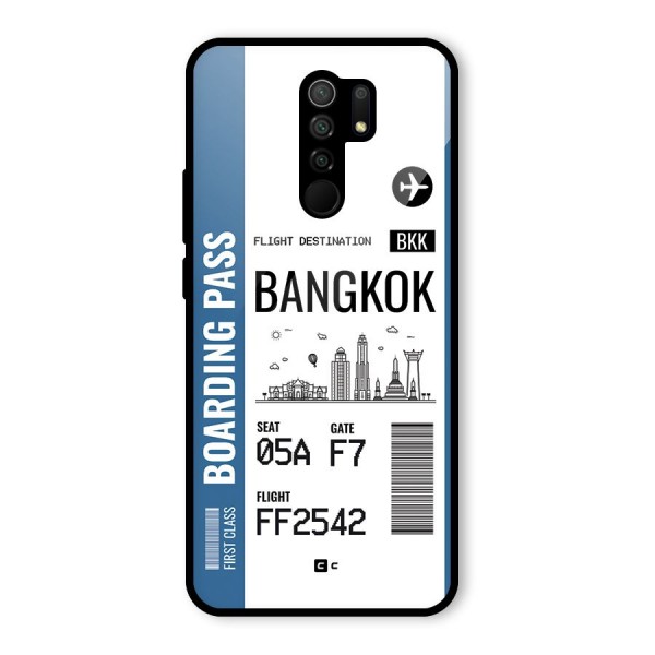 Bangkok Boarding Pass Glass Back Case for Redmi 9 Prime