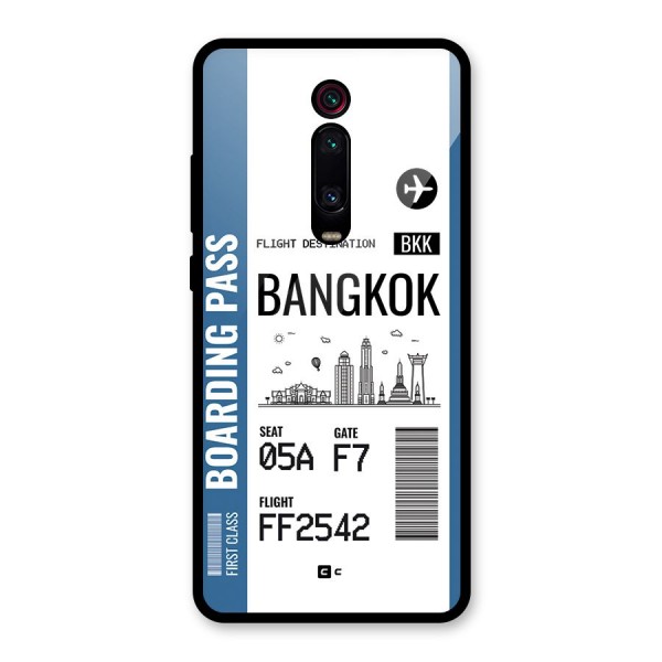 Bangkok Boarding Pass Glass Back Case for Redmi K20