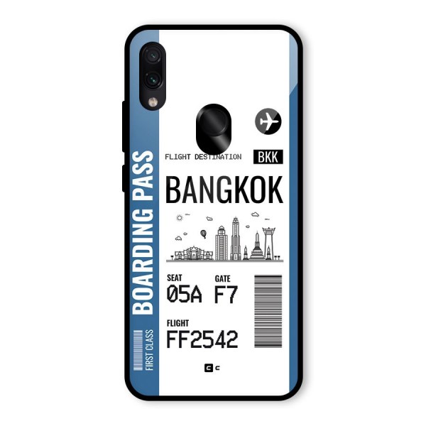 Bangkok Boarding Pass Glass Back Case for Redmi Note 7S