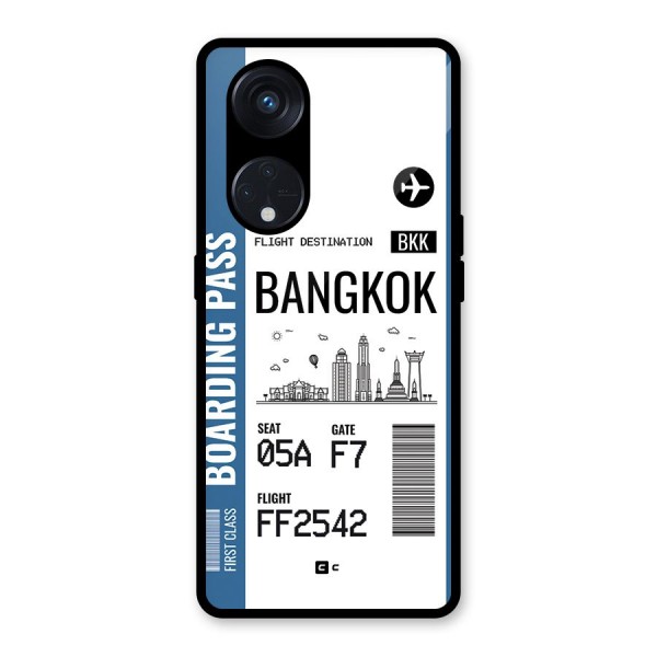 Bangkok Boarding Pass Glass Back Case for Reno8 T 5G