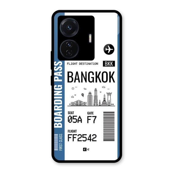 Bangkok Boarding Pass Glass Back Case for Vivo T1 Pro