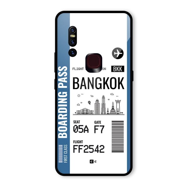 Bangkok Boarding Pass Glass Back Case for Vivo V15