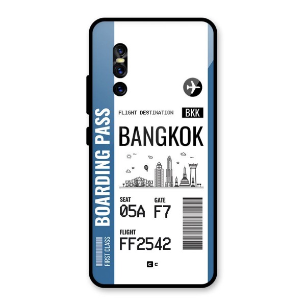 Bangkok Boarding Pass Glass Back Case for Vivo V15 Pro