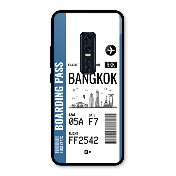 Bangkok Boarding Pass Glass Back Case for Vivo V17 Pro