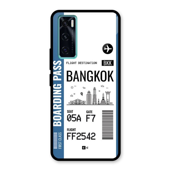 Bangkok Boarding Pass Glass Back Case for Vivo V20 SE