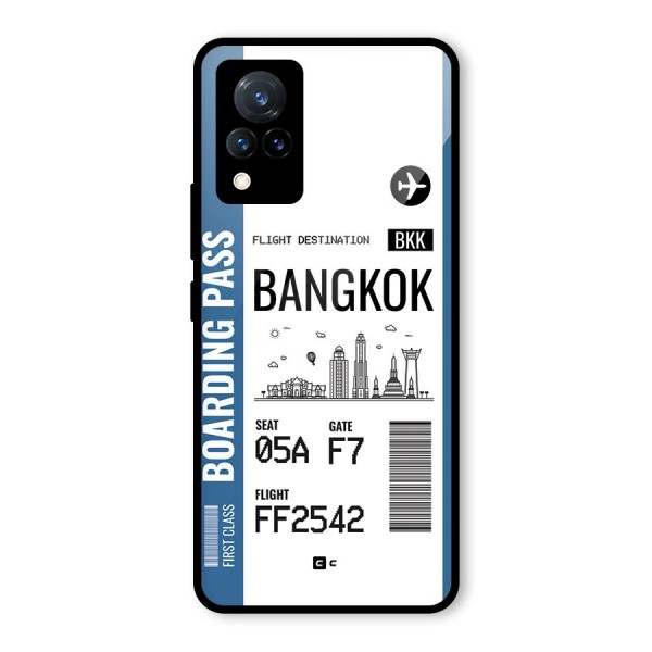 Bangkok Boarding Pass Glass Back Case for Vivo V21 5G