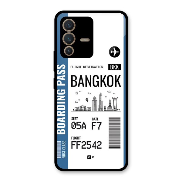 Bangkok Boarding Pass Glass Back Case for Vivo V23 5G