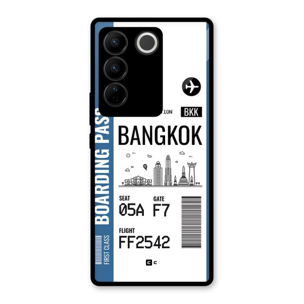 Bangkok Boarding Pass Glass Back Case for Vivo V27 Pro