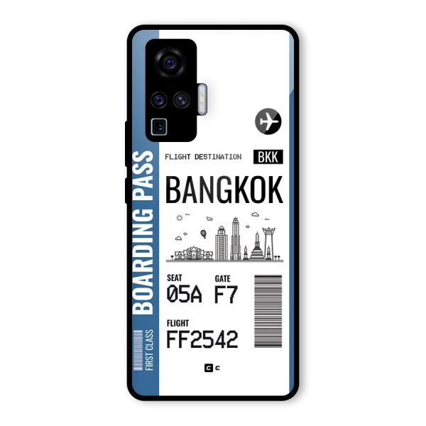 Bangkok Boarding Pass Glass Back Case for Vivo X50 Pro