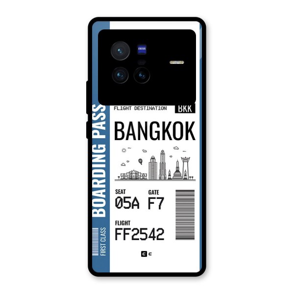 Bangkok Boarding Pass Glass Back Case for Vivo X80