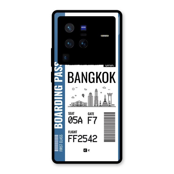 Bangkok Boarding Pass Glass Back Case for Vivo X80 Pro