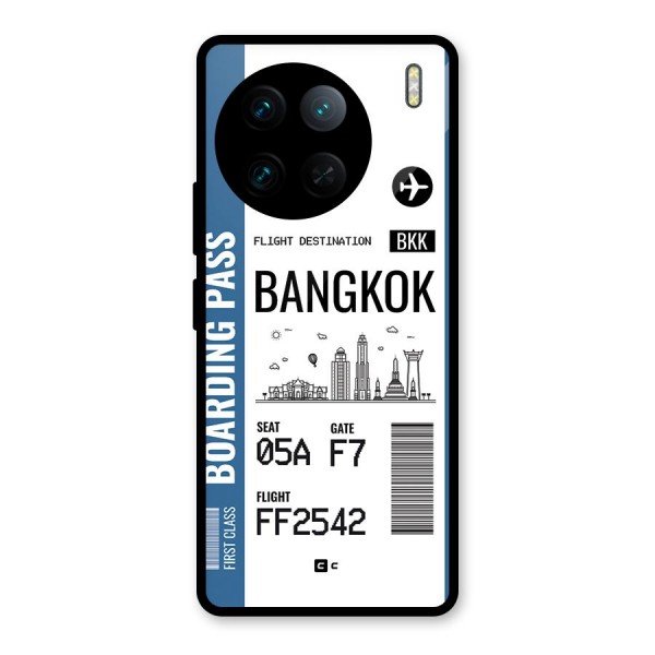 Bangkok Boarding Pass Glass Back Case for Vivo X90 Pro