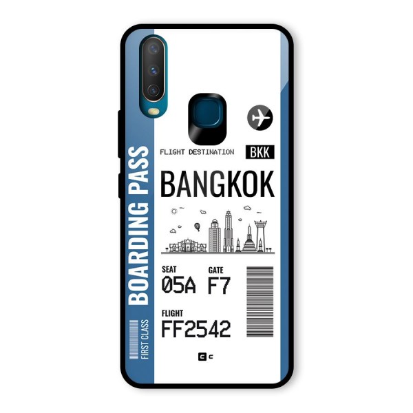 Bangkok Boarding Pass Glass Back Case for Vivo Y12