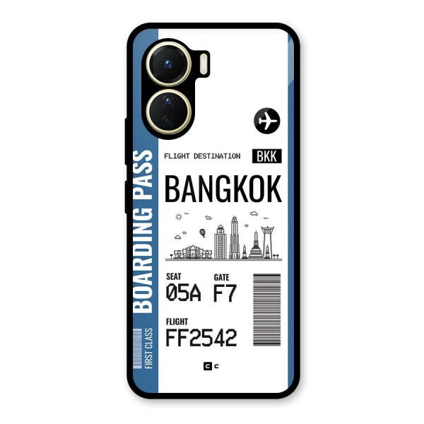 Bangkok Boarding Pass Glass Back Case for Vivo Y16