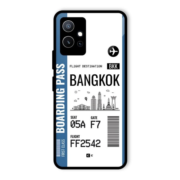 Bangkok Boarding Pass Glass Back Case for Vivo iQOO Z6