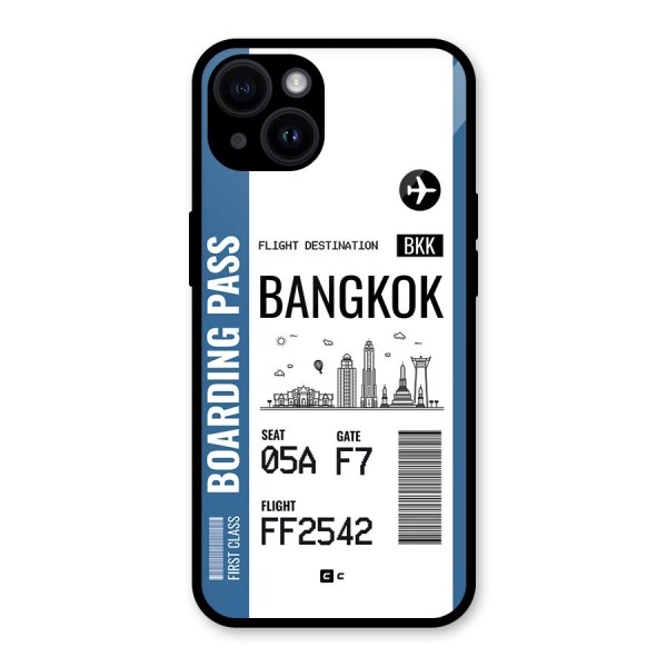 Bangkok Boarding Pass Glass Back Case for iPhone 14