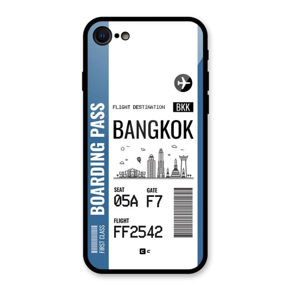 Bangkok Boarding Pass Glass Back Case for iPhone SE 2020