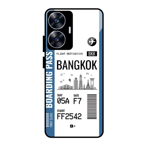 Bangkok Boarding Pass Glass Back Case for realme C55