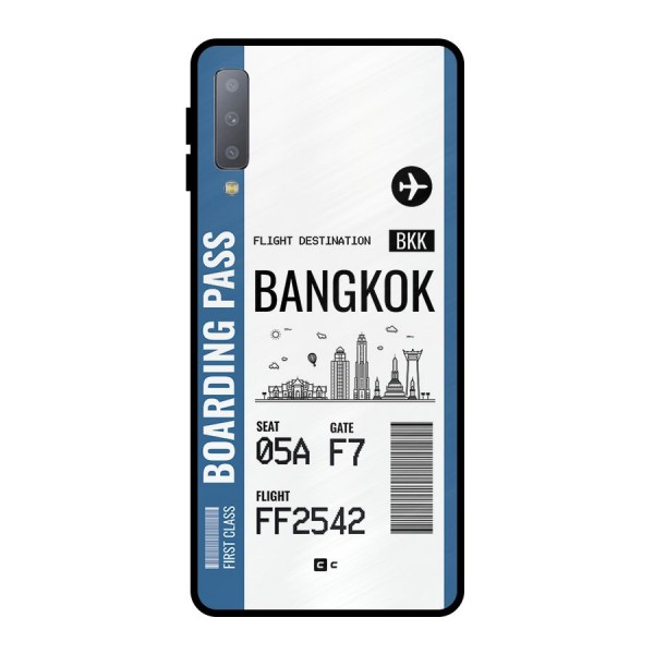 Bangkok Boarding Pass Metal Back Case for Galaxy A7 (2018)