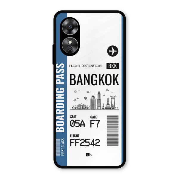 Bangkok Boarding Pass Metal Back Case for Oppo A17