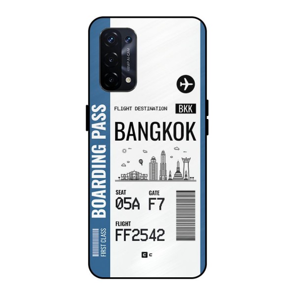 Bangkok Boarding Pass Metal Back Case for Oppo A74 5G