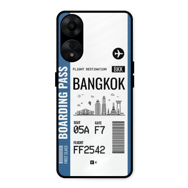 Bangkok Boarding Pass Metal Back Case for Oppo A78 5G