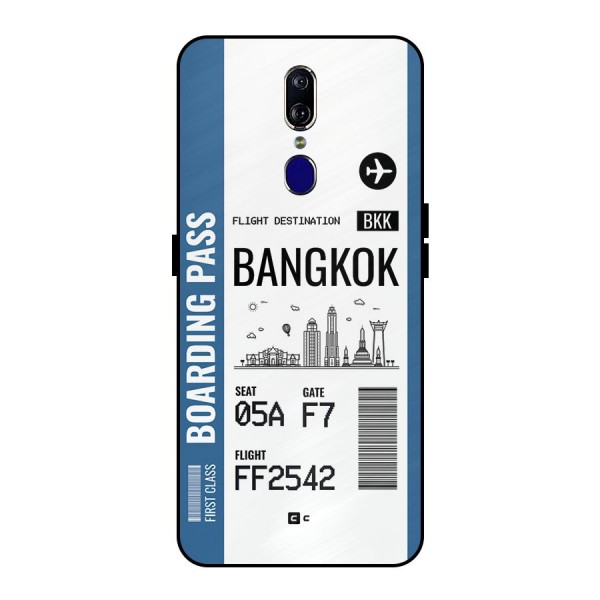 Bangkok Boarding Pass Metal Back Case for Oppo F11