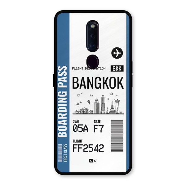 Bangkok Boarding Pass Metal Back Case for Oppo F11 Pro