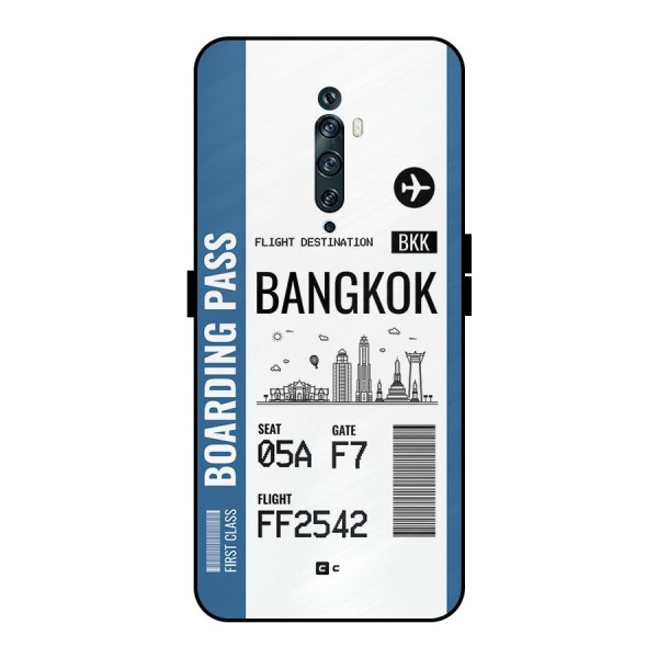 Bangkok Boarding Pass Metal Back Case for Oppo Reno2 F