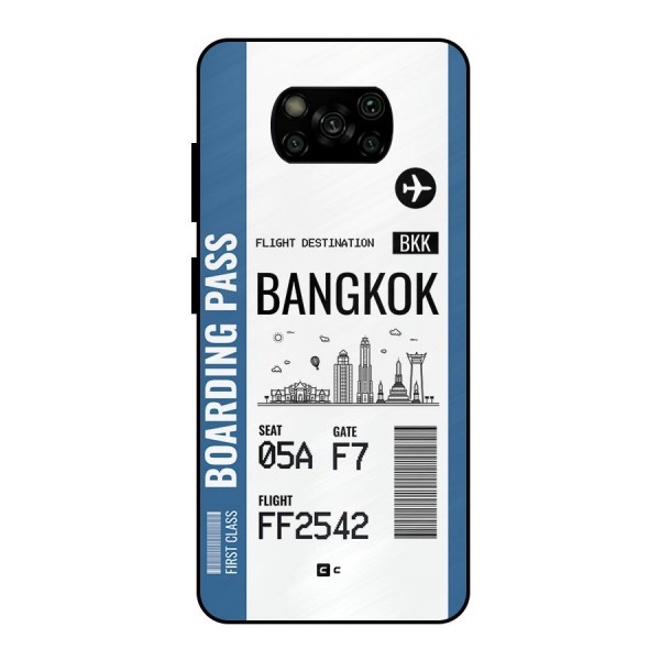 Bangkok Boarding Pass Metal Back Case for Poco X3